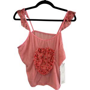 Uye Surana Upcycled Strawberry Cami Pink Lingerie size 2x/3X NWT